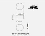 Gas strut socket spring band retaining clip for 10mm plastic push fit ball joint x2