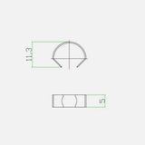 Gas strut socket spring band retaining clip for 10mm plastic push fit ball joint x2