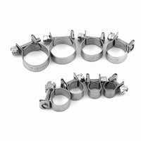 2x Tygon Tubing Hose Clamps Clips in Stainless Steel